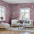 Almond Blossom, Pink Mural Wallpaper - room preview 02
