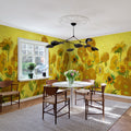 Sunflowers Repeatable, Yellow Mural Wallpaper - room preview 02