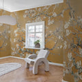 Almond Blossom, Orange Mural Wallpaper - room preview 02