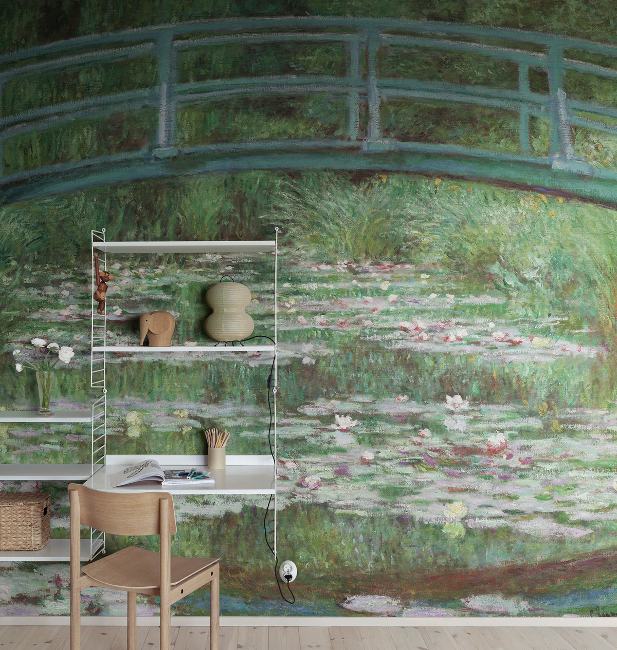 The Japanese Footbridge by Monet Mural Wallpaper - room preview 02