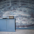 The Japanese Footbridge, Blue Mural Wallpaper - room preview 02