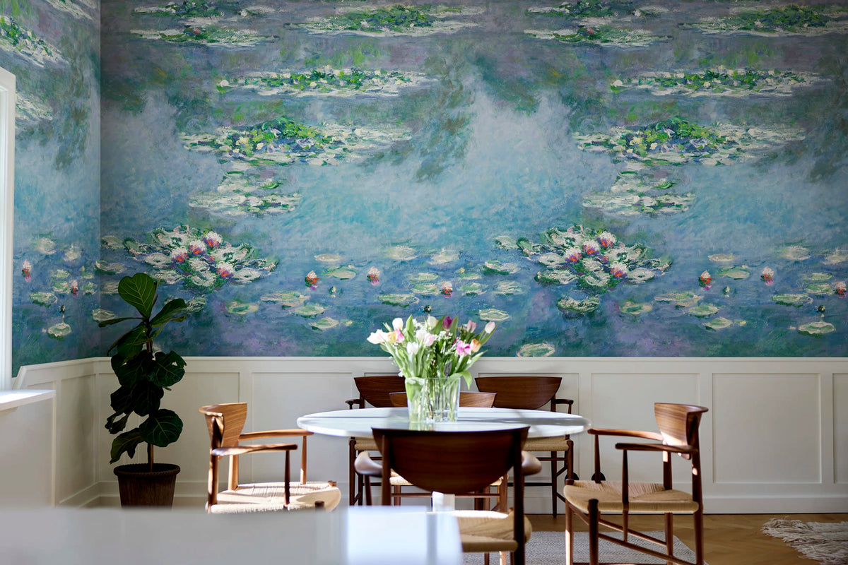 Water Lilies by Claude Monet Mural Wallpaper - room preview 02