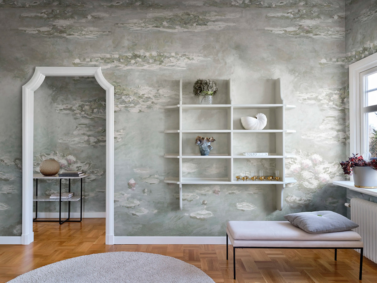 Water Lilies Monet, Soft Mural Wallpaper - room preview 02