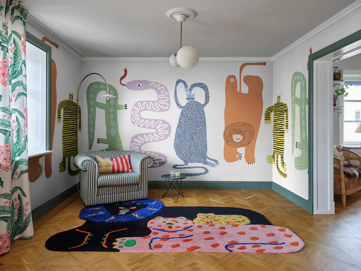 Funky Friends, Multi Mural Wallpaper - room preview 02