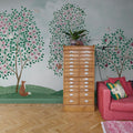 Happy Haven, Green Mural Wallpaper - room preview 02