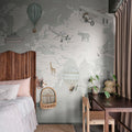 Playful World, Light Gray Mural Wallpaper - room preview 02