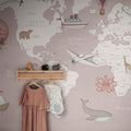 Playful World, Light Pink Mural Wallpaper - room preview 02