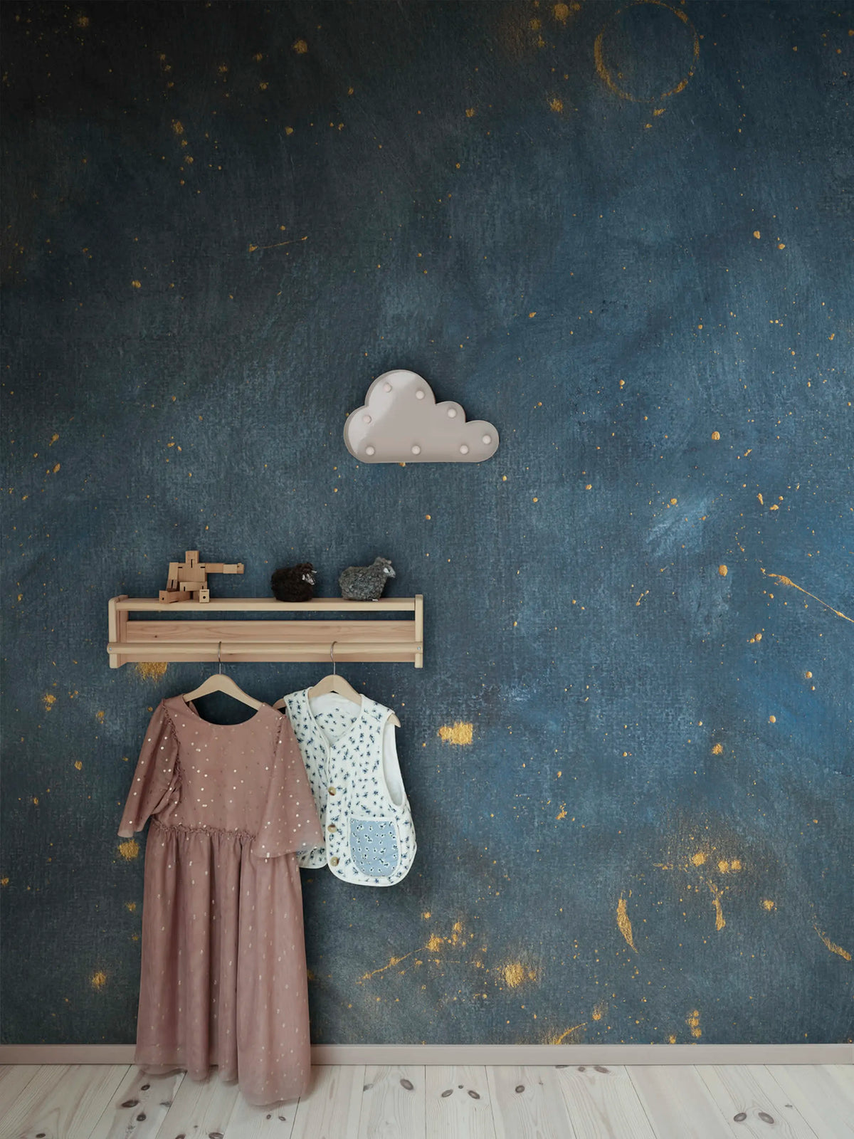 Sky Star, Dark Blue Mural Wallpaper - room preview 02