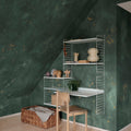 Sky Star, Dark Green Mural Wallpaper - room preview 02