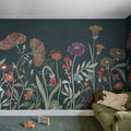 Summerfield, Dark Green Mural Wallpaper - room preview 02