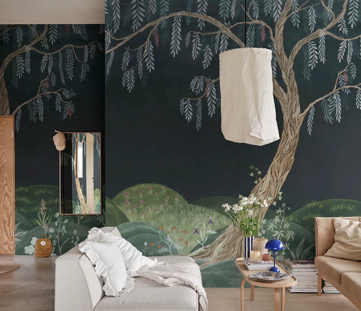 Dreamy Tree, Midnight Mural Wallpaper - room preview 02