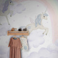 Unicorn Sky, Lilac Mural Wallpaper - room preview 02
