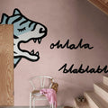 Cat Talk, Pink Mural Wallpaper - room preview 02