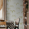 Bird, Yellow Mural Wallpaper - room preview 02