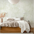 Bold Dahlia, Beige Mural Wallpaper - room preview 02