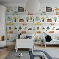 Roadmap, Pastel Mural Wallpaper - room preview 02