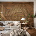 Wooden Art Bold, Teak Mural Wallpaper - room preview 02