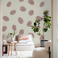 Doodle Dots, Pink Mural Wallpaper - room preview 02