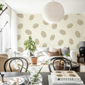 Doodle Dots, Beige Mural Wallpaper - room preview 02