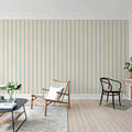 Wobbly Stripe, Light Blue Mural Wallpaper - room preview 02