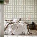 Painted Square, Beige Mural Wallpaper - room preview 02