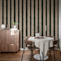 Painted Stripes, Pink Mural Wallpaper - room preview 02