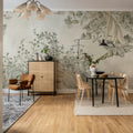 Bold Floral, Beige Mural Wallpaper - room preview 02