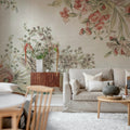 Bold Floral, Pink Mural Wallpaper - room preview 02
