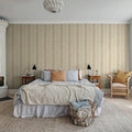 Bayleaf Stripe, Pink Mural Wallpaper - room preview 02