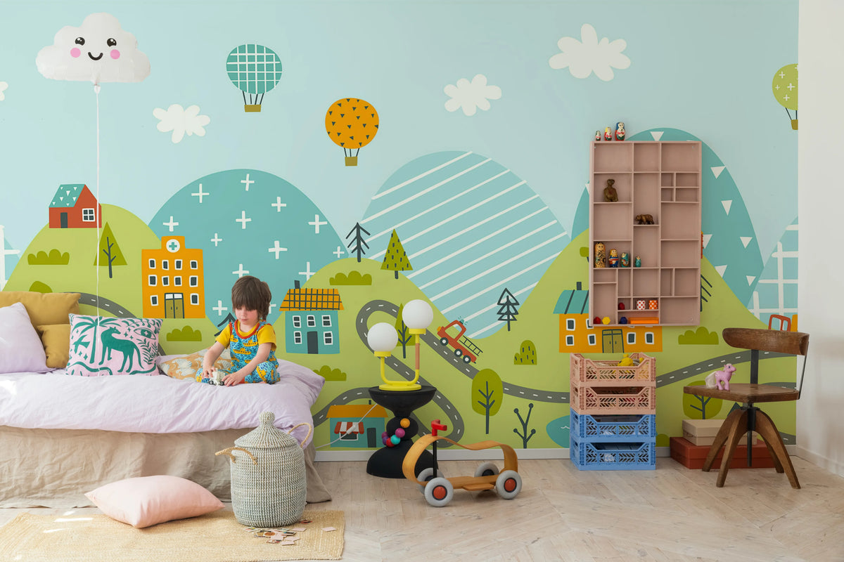 Funny Pathway, Multi Mural Wallpaper - room preview 02