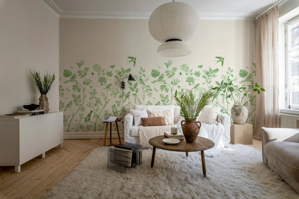 Spring Day, Green Mural Wallpaper - room preview 02