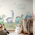 Dinosaur Stroll, Multi Mural Wallpaper - room preview 02