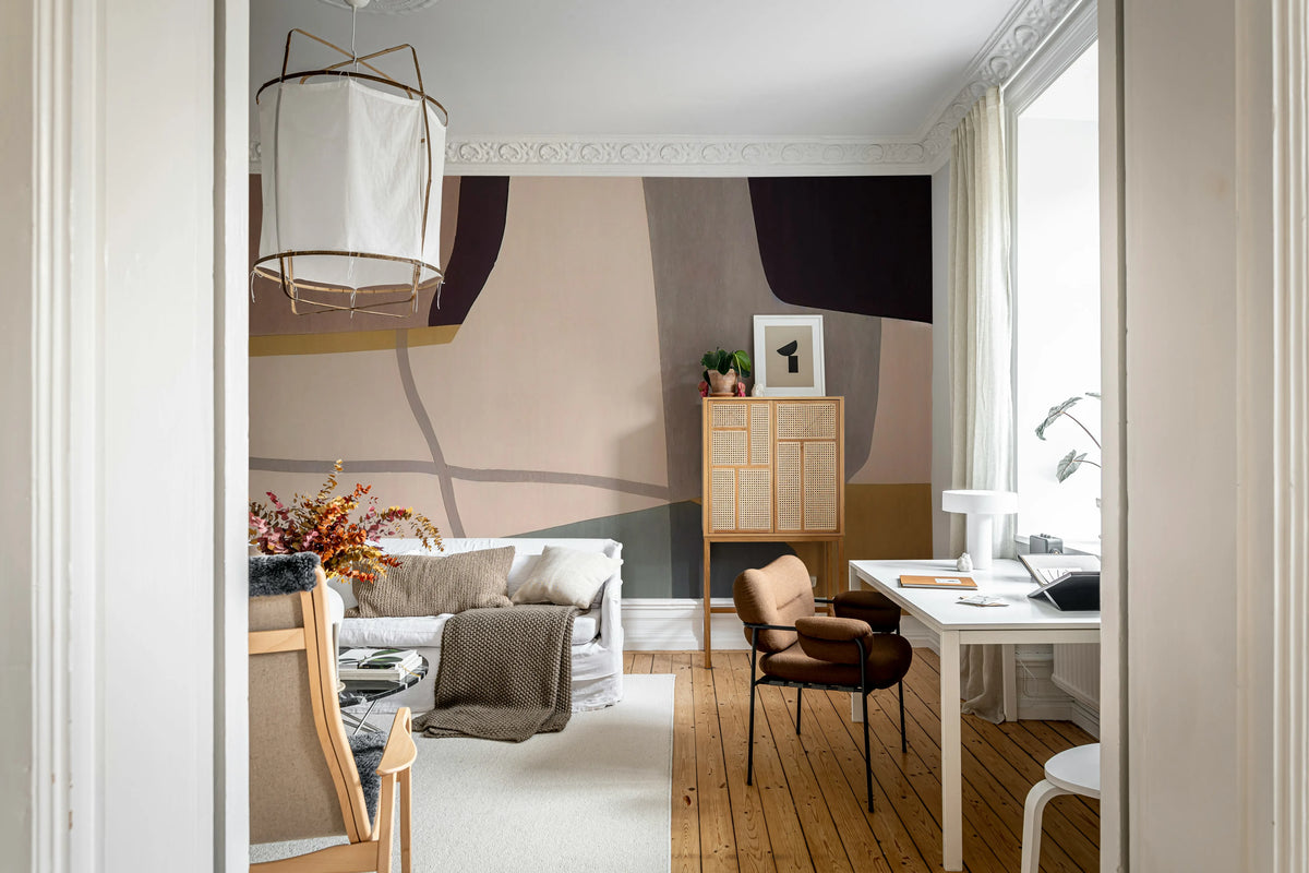 Abstract Art, Pastel Mural Wallpaper - room preview 02