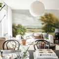 Field View Painting, Beige Mural Wallpaper - room preview 02