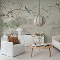 Bird Tree, Pastel Mural Wallpaper - room preview 02