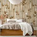 Bamboo Forest, Brown Mural Wallpaper - room preview 02