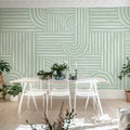 Graphic Vaults, Green Mural Wallpaper - room preview 02