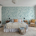 Cherry Blossom Tree, Blue Mural Wallpaper - room preview 02