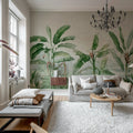 Tropical Palms, Green Mural Wallpaper - room preview 02