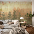 Watercolor Forest‚ Dawn Mural Wallpaper - room preview 02
