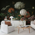 Bold Bouquet, Red Mural Wallpaper - room preview 02