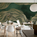 Opulence Flow, Jade Mural Wallpaper - room preview 02