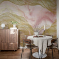 Opulence Flow, Pink Marble Mural Wallpaper - room preview 02