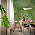 Marble Watercolor, Green Mural Wallpaper - room preview 02