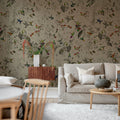 Hummingbird, Beige Mural Wallpaper - room preview 02