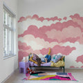 Dreamy Clouds, Pink Mural Wallpaper - room preview 02