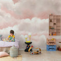 Storm Clouds, Pink Mural Wallpaper - room preview 02