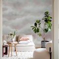 Tender Clouds, Pink Mural Wallpaper - room preview 02
