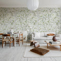 Cherry Blossom Tree, White Mural Wallpaper - room preview 02