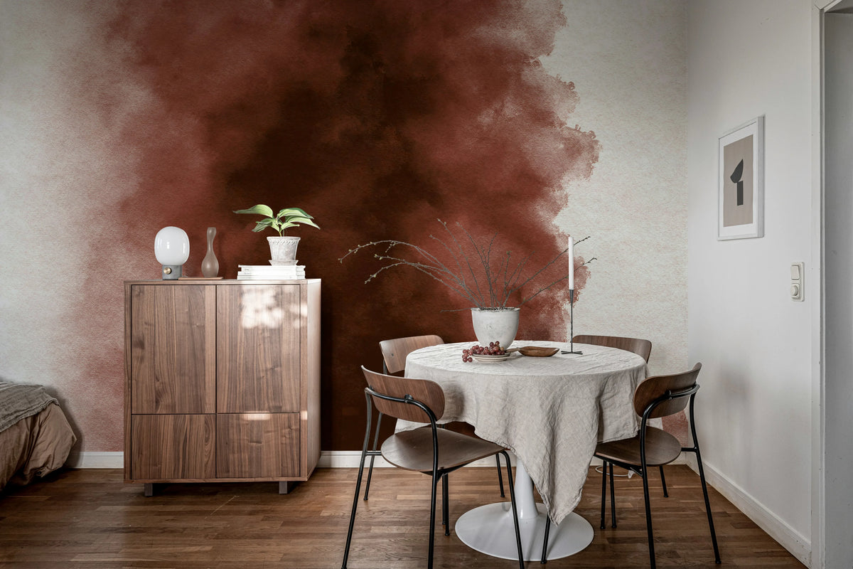 Color Flow, Rust Mural Wallpaper - room preview 02